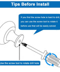 Illustration on using a screw tool to install Brushed Gold Cabinet Ring Pulls 4 Pack Zinc Alloy Drawer Pulls Hardware.