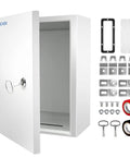 Tough As Nails Outdoor Electrical Box 12 By 10 By 6 Inch NEMA 4X Waterproof Steel Enclosure Lockable Junction Box with accessories