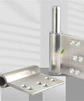 Tough As Nails Five Inch Stainless Steel Flag Door Hinge Featuring Super Quick Release Hardware, close-up view.
