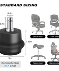 Game Changing Office Chair Bell Glide Casters Set Of Five Heavy Duty Fixed Feet Wheels Up To 1000 Pounds dimensions for various chair types.