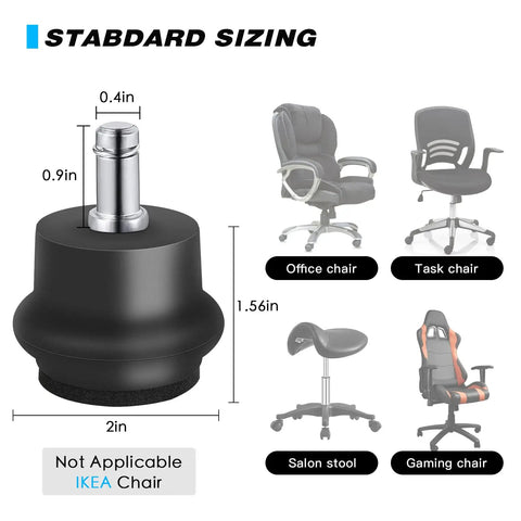 Game Changing Office Chair Bell Glide Casters Set Of Five Heavy Duty Fixed Feet Wheels Up To 1000 Pounds dimensions for various chair types.