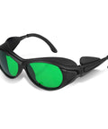 180-750Nm Laser Safety Goggles For Engraving And Cutting Pro Grade Protective Eyewear With Green Tint Industrial Safety Glasses Side View