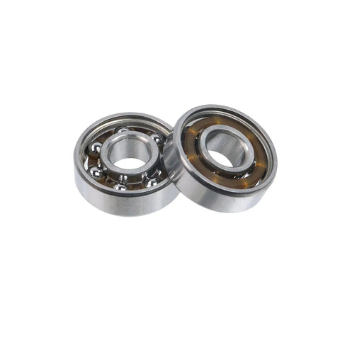 608 Steel Ball Bearing Set 8mm X 22mm X 7mm Open Deep Groove Bearings, 20 Pieces, Low Friction For High Speed Rotations, Quiet Operation, Durable And Versatile For Fidget Spinners, RC Cars, Drones, And DIY Projects. Open 608 steel ball bearings, 8x22x7mm, shown in close-up
