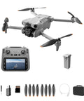 12.5cm Widescreen Remote Control Drone With Dual Lens Cameras Brushless Motors Intelligent Obstacle Avoidance Optical Flow Hover Real Time HD Video Easy Controls For Steady Aerial Footage And Dope Cinematic Shots with accessories shown including remote, battery, and propellers