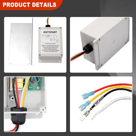 AC Capacitor Soft Start Control Kit For Coleman Mach Air Conditioners Reduces Startup Surge And Noise And Vibration Extends System Life For 450XX 452XX 470XX 472XX 480XX And 482XX Series showing product components close-up