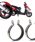 Heavy Duty Exhaust Muffler Clamp Bracket With Rubber Kit For GY6 50cc 125cc And 150cc Scooters And Mopeds 115mm Diameter