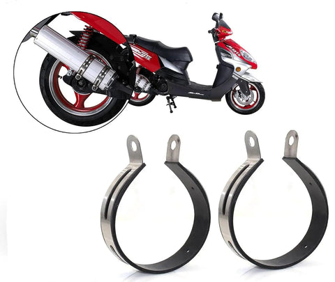 Heavy Duty Exhaust Muffler Clamp Bracket With Rubber Kit For GY6 50cc 125cc And 150cc Scooters And Mopeds 115mm Diameter