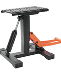 Heavy Duty Dirt Bike Lift Stand With 440 Lb Capacity And Hydraulic Lift, adjustable height hoist table on white background