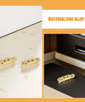 Seven Shape Jewelry Box Hinges Kit Zinc Alloy 12 Pack Precision Cast Quiet Opening 90 Degree Angles