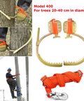 Tree Climbing Spikes With Adjustable Straps And Non Slip Pedals, Built Tough Pole Climbing Gear With Safety Harness, Foot Buckle