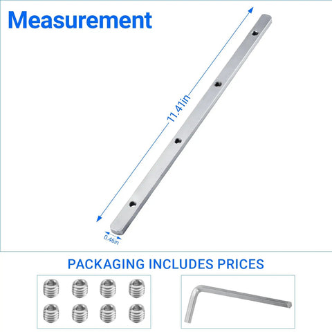 Universal Track Saw Guide Rail Connector Kit 2 Pack Go To With Precision Machined Connectors 8 Anti Tightening Screws And 3mm Hex Wrench