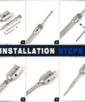 Sollar 11-piece concrete hole saw kit collage with 300mm SDS MAX shank, carbide tips, drill bits and hex key.