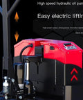 Heavy Duty Full Electric Pallet Jack With Lithium Battery Holds 6600 Lbs, showing high speed hydraulic oil pump and controls.