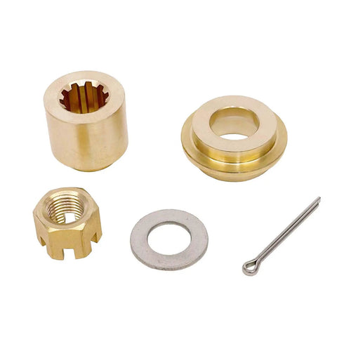 Propeller Hardware Install Kit For Yamaha Outboard 20-30HP Engine Includes Thrust Washer, Spacer, Washers, Nut And Cotter Pin Fits OEM Part Numbers 6L2-45987-01 And 90171-14013 Easy Install No Fuss Marine Gear