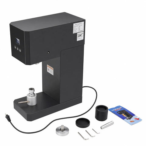 Heavy Duty Commercial Can Sealer Machine With LED Display And Intelligent Counting For Cafes Bars, showing adjustable components and accessories.