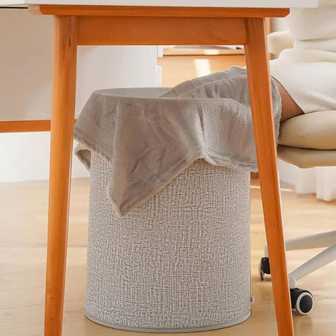 Under Desk Space Heater Portable Personal Panel Heater Rollable Foot Warmer Round Warming Pad Pink Blanket Bundle under desk
