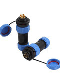 IP68 Waterproof Panel Mount Circular Connector Plug Socket With Back Nut For Male And Female Mating 2-12 Pin Variants.