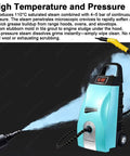 QianCruxtacy Commercial Steam Cleaner For Home And Auto With 4-5 Bar Pressure And Continuous Steam Output, blue model, steam production, high pressure.