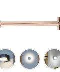 T Shaped Wall Lamp Accessory Kit With M10 Threaded Hollow Iron Tube For Commercial Spaces And Offices, Go To Pro Grade Lighting Fixture Stem That Resists Deformation And Keeps A Sleek Look., rose gold hollow iron wall lamp stem