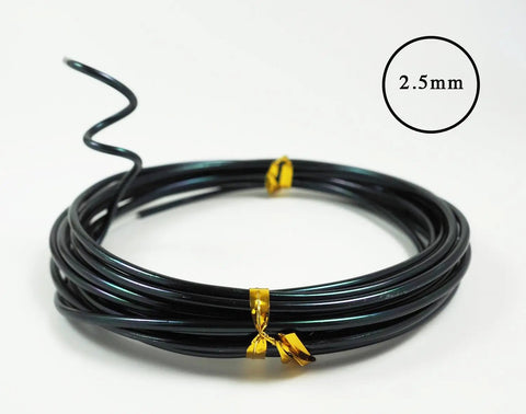 2.5mm black anodized aluminum bonsai wire from Beginner Friendly Anodized Aluminum Bonsai Wire Set With Canvas Bag Five Size Options