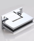 Hella Sturdy Brass Shower Door Hinges For Bathroom Glass Rock Solid Heavy Duty Clamps Fit Up To Half Inch Tempered Panel smooth chrome design