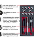Stainless Steel M7x1.0 Thread Repair Kit With Inserts, Drill, Tap, Counterbore And Installation Driver, 10 Pieces in packaging