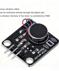 Dope 3 Pack DC5V Vibration Motor Module With MOS Drive, 9000RPM Flat Vibe Motors For Wearables, PWM Compatible, 30mm By 21mm, High Speed Tactile Feedback For Smart Devices And DIY Haptic Alerts, black PCB with round motor and 3-pin header