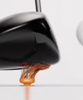 Unbreakable Premium Plastic Golf Tee under club head during swing, consistent height, perfect gift, multiple sizes available