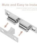 Healeep 10PCS Copper Door Catch With Silent Close Function For Kitchen Cabinets, showing a silver snap latch for easy installation.