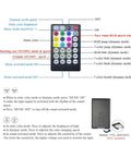 Remote controller for Shooting Star And Twinkle Fiber Optic Lights Kit, with button descriptions and battery compartment shown