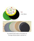 Grab These 30 Pcs 4 Inch Silicon Carbide Sanding Discs With Hook And Loop Back For Smooth Polishing And Heavy Duty Prep Jobs Across All Grit Levels From Rough To Razor Sharp Finish with visible colors and grits.