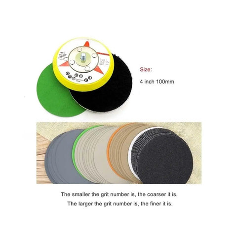 Grab These 30 Pcs 4 Inch Silicon Carbide Sanding Discs With Hook And Loop Back For Smooth Polishing And Heavy Duty Prep Jobs Across All Grit Levels From Rough To Razor Sharp Finish with visible colors and grits.