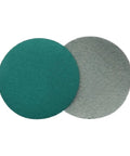 Premium 50mm Sanding Discs Hook Loop With Eight Holes For Fast Dust Removal, 60 Grit Zirconia Green Film Abrasives 100 Pcs on display.
