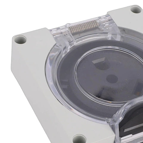 TT 30R Lockable Power Outlet Receptacle with Brass Contacts and IP55 Weatherproof Rating showing sturdy latch cover.