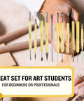Dope Eleven Piece Double Ended Sculpture Tool Set For Clay And Pottery Cleaning Shaping Texturing And Molding Tools displayed