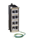 Eight Port DIN Rail Keystone Jack Mounting Module With Grounding And Snap In Clip Attaches To Thirty Five Millimeter DIN Rail TAA Compliant