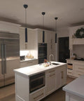 LED Pendant Light With Long Nordic Tube Design Modern Minimalist Ceiling Lamp For Dining Room And Kitchen Island Adjustable 39 Inch Cable Black Finish 5W GU10 LED Bulbs Included Energy Efficient Home Decor