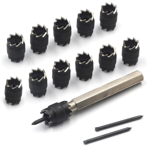 Spot Weld Cutter Set Three Eighth Inch Hole Cutter For Sheet Metal And Auto Body Repair, 14 Pack High Speed Steel Blades