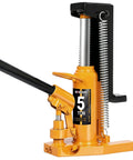 Koerzore 2.5 Ton Toe Jack And 5 Ton Top Hydraulic Floor Jack Heavy Duty Bottle Lift Tool in vibrant orange, designed for automotive repair.