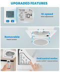 14 Inch RV Vent Fan 12V Camper Roof Exhaust With Smart Auto Temp Sensor for remote and manual control features