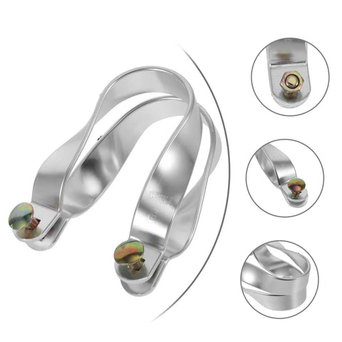 Heavy Duty U Shaped Aluminum Pipe Clamp Set for Greenhouse, 5 Pack Garden Clips for Fixing Aluminum Frames, Sturdy Hose Bracket for Tube Support, Weatherproof Outdoor DIY Clamp
