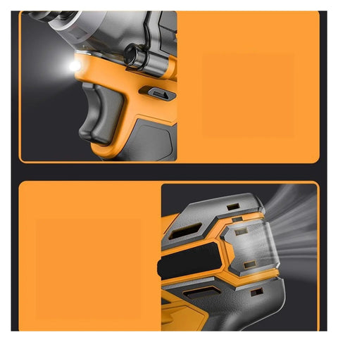 Gangsqud Cordless Brushless Impact Wrench High Torque Electric Power Tool With Socket For Scaffold Work And Car Repair Lightweight Design Perfect For Home Mechanics And Professionals