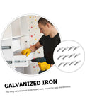 12-Piece Galvanized Iron Toggle Bolts With Wings For Drywall And Hollow Walls, man installing cabinet with drill