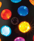 Close-up of colorful LED lights on Spinning 11 Inch Disco Ball With LED Lights And 360 Degree Rotation For Parties And Events And Kids Rooms