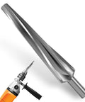 7 Degree Tapered Ball Joint Reamer One And One Half Inch Per Foot High Speed Drill Tool next to orange drill