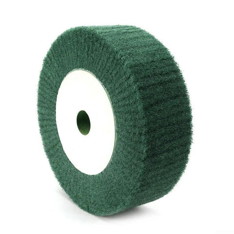 Green 6 Inch Non Woven Nylon Flap Wheel Disc 320 Grit Abrasive Buffing Tool For Metal Polishing Rust Removal And Paint Stripping
