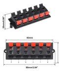 12 Way Jack Socket Spring Push Release Connector Speaker Terminal Strip Block for DIY Speaker Builds and Upgrades, 12 pins