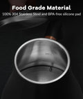 Top view of Gooseneck Electric Kettle With One Degree Fahrenheit Precision Temperature Control 100 To 212 F 1200W Fast Heat Up 0.8L Auto Shut Off, showcasing stainless steel interior.
