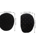 Winter Warm Plush Motorcycle Seat Cover For Electric Scooters And Motorcycles Black Insulated Saddle Cushion Padding dimensions shown