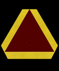 Slow Moving Vehicle Sign Durable Rust Free Aluminum Triangle With Reflective Border Orange Base 14 By 16 Inches